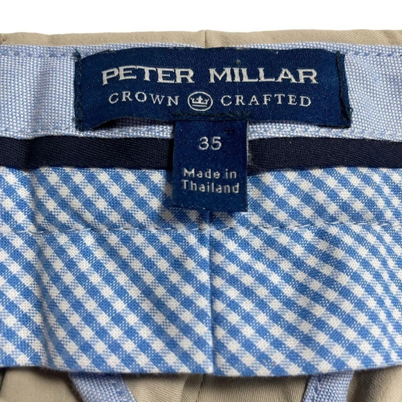 Peter Millar Crown Crafted Stealth Performance Short in Oat Sz: 35 - Picture 5 of 8